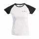 T-shirt Olympic for   woman with black contrasted color sleeves